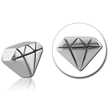 316L SURGICAL STEEL ATTACHMENT FOR BALL CLOSURE RING-DIAMOND