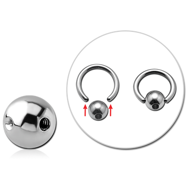 STERILE SURGICAL STEEL SLAVE BALL WITHOUT RING