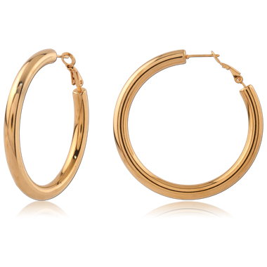 316L GOLD PVD 18K COATED SURGICAL STEEL HOOP EARRINGS