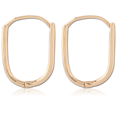 STERLING SILVER 925 GOLD PLATED 18K HOOP EARRINGS