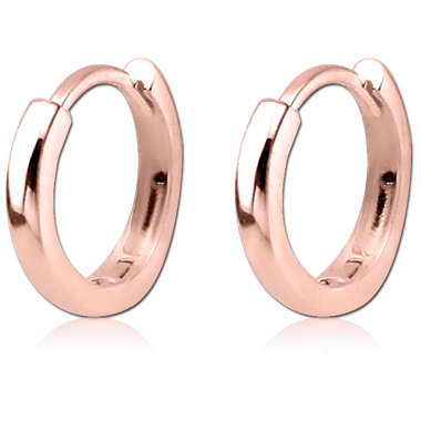 ROSE GOLD PLATED STERLING SILVER 925 HOOP EARRINGS