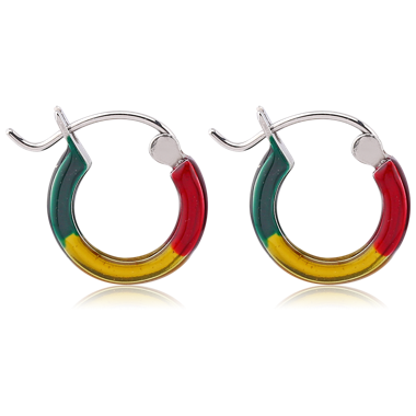 PAIR OF SURGICAL STEEL SQUARE WIRE EAR HOOPS