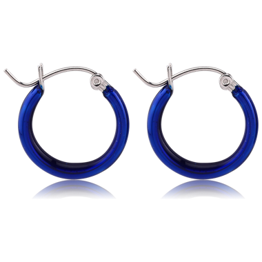 PAIR OF SURGICAL STEEL ROUND WIRE EAR HOOPS