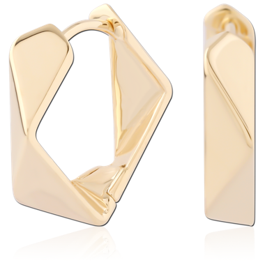 GOLD PVD 18K COATED SURGICAL STEEL HUGGIES PAIR