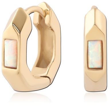 316L GOLD PVD 18K COATED SURGICAL STEEL HUGGIES PAIR