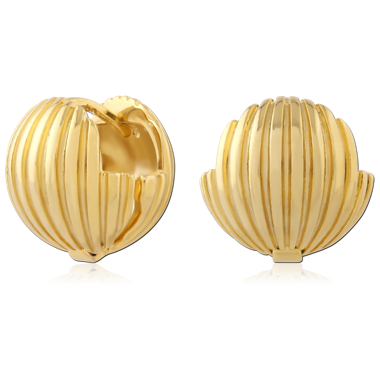 GOLD PLATED 18K STERLING SILVER 925 HUGGIE HOOP EARRINGS