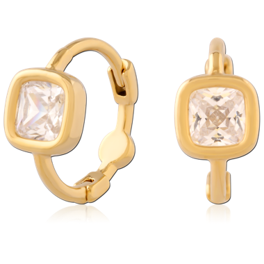 ROSE GOLD PLATED STERLING SILVER 925 HUGGIES HOOP EARRINGS