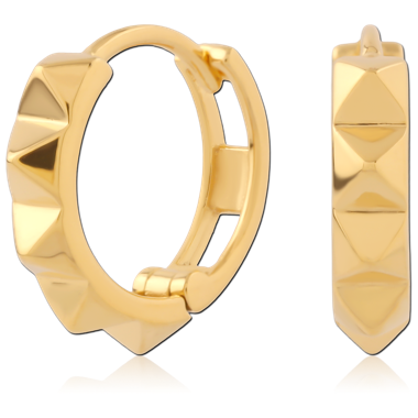 316L GOLD PVD COATED SURGICAL STEEL HUGGIES PAIR