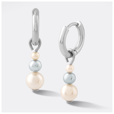 SURGICAL STEEL JEWELED HUGGIES PAIR