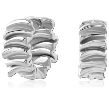 SURGICAL STEEL JEWELED HUGGIES PAIR