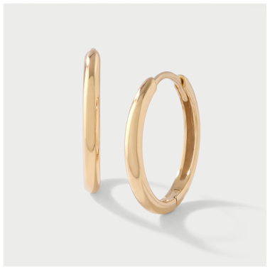 STERILE GOLD PVD 18K COATED SURGICAL STEEL HUGGIES PAIR