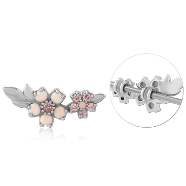 316L SURGICAL STEEL ADJUSTABLE SLIDING CHARM FOR INDUSTRIAL BARBELL