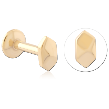 GOLD PVD 18K SURGICAL STEEL MICRO ATTACHMENT FOR 1.2MM INTERNALLY THREADED PINS