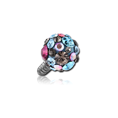 CRYSTALINE JEWELED BALL FOR 1.6MM INTERNALLY THREADED PIN