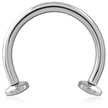 SURGICAL STEEL INTERNALLY THREADED MICRO CIRCULAR BARBELL WITH DISC