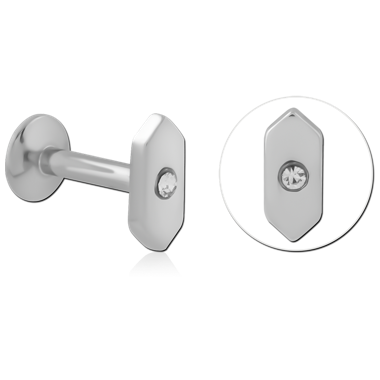 SURGICAL STEEL INTERNALLY THREADED JEWELED MICRO LABRET