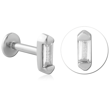 SURGICAL STEEL INTERNALLY THREADED JEWELED MICRO LABRET