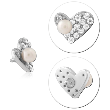 SURGICAL STEEL JEWELED MICRO ATTACHMENT FOR 1.2MM INTERNALLY THREADED PINS