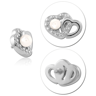 316L SURGICAL STEEL JEWELED MICRO ATTACHMENT FOR 1.2MM INTERNALLY THREADED PINS