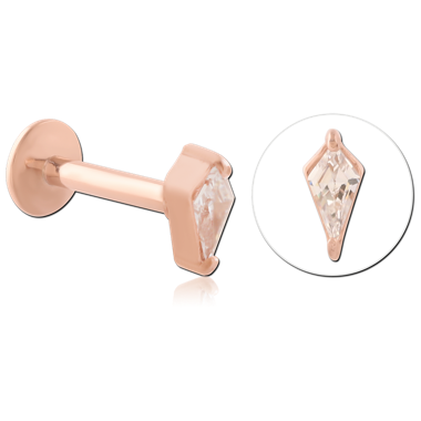 316L ROSE GOLD PVD COATED SURGICAL STEEL INTERNAL LABRET