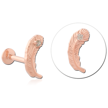 316L ROSE GOLD PVD COATED SURGICAL STEEL INTERNAL LABRET
