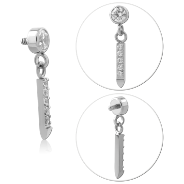 TITANIUM JEWELED MICRO ATTACHMENT FOR 1.2MM INTERNALLY THREADED PINS