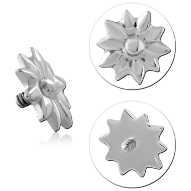 TITANIUM GRADE 23 INTERNAL THREADED ATTACHMENT FLOWER PETAL SUNBURST TOP