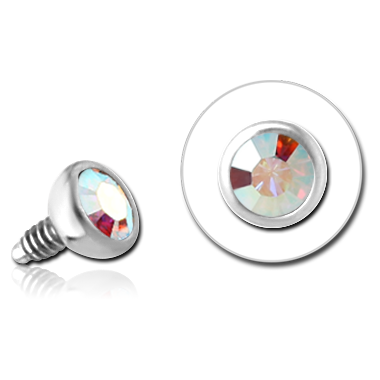 STERILE TITANIUM PREMIUM CRYSTAL JEWELED MICRO BALL FOR 1.2MM INTERNALLY THREADED PINS