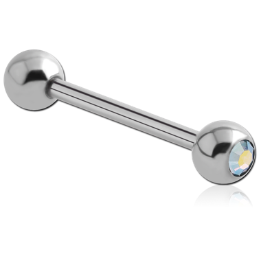 SURGICAL STEEL DOUBLE JEWELED PREMIUM BARBELL