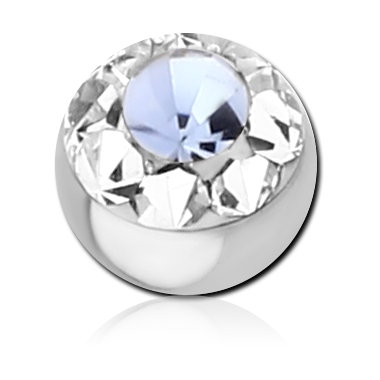 SURGICAL STEEL VALUE CRYSTALINE JEWELED BALL