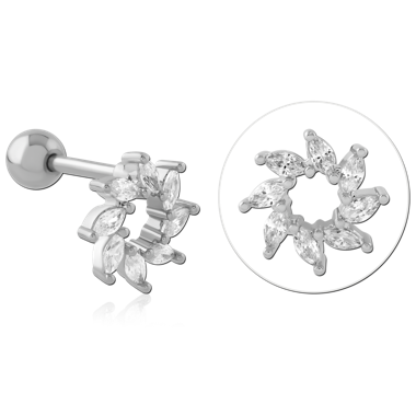 316L SURGICAL STEEL TRAGUS MICRO BARBELL