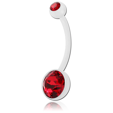 BIOFLEX JEWELED CUP NAVEL BANANA WITH JEWELED PUSH FIT BALL