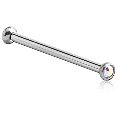 STERILE SURGICAL STEEL DOUBLE JEWELED MICRO BARBELL