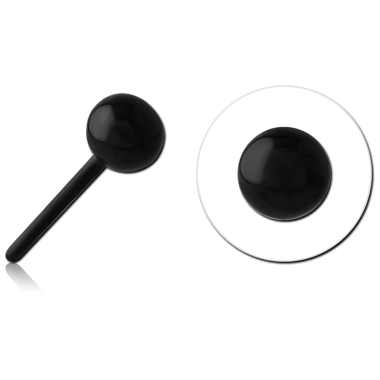 BLACK PVD COATED SURGICAL STEEL THREADLESS BALL