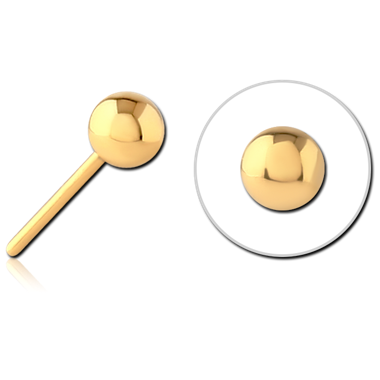 GOLD PVD 18K COATED TITANIUM THREADLESS BALL
