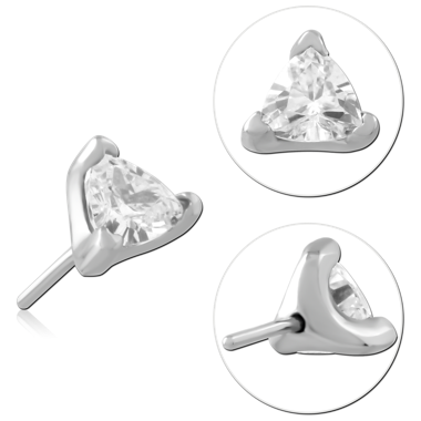 316L SURGICAL STEEL JEWELED THREADLESS ATTACHMENT