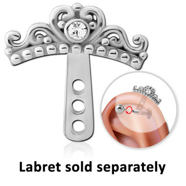 316L SURGICAL STEEL JEWELED HELLIX WRAP - CROWN