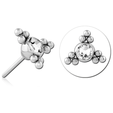 TITANIUM JEWELED THREADLESS ATTACHMENT