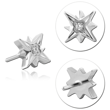 TITANIUM JEWELED THREADLESS TOPS ATTACHMENT SIZE 4X4MM