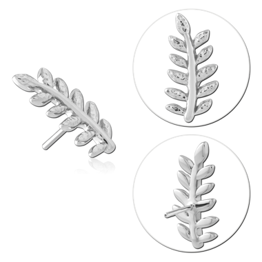 14K WHITE GOLD  ATTACHMENT TITANIUM THREADLESS PIN