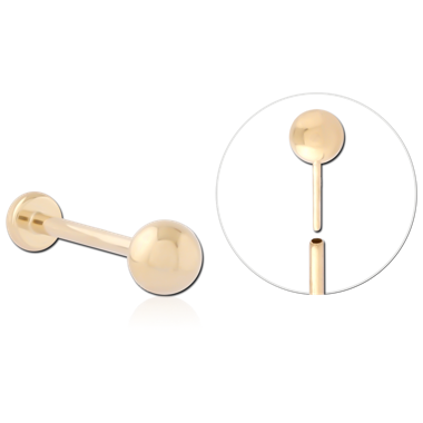 GOLD PVD COATED TITANIUM THREADLESS LABRET
