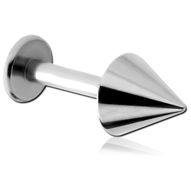 STERILE SURGICAL STEEL LABRET WITH CONE