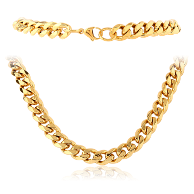 316L GOLD PVD 18K COATED SURGICAL STEEL NECKLACE