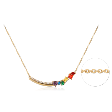 316L GOLD PVD 18K COATED SURGICAL STEEL NECKLACE WITH PENDANT