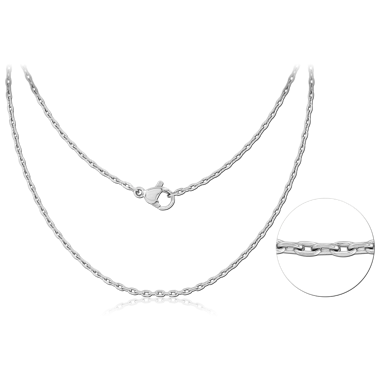 STAINLESS STEEL NECKLACE CHAIN CABLE LINK