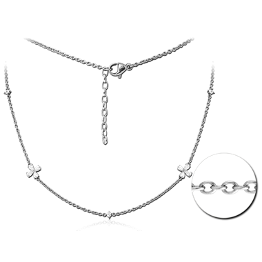 316L SURGICAL STEEL JEWELED NECKLACE