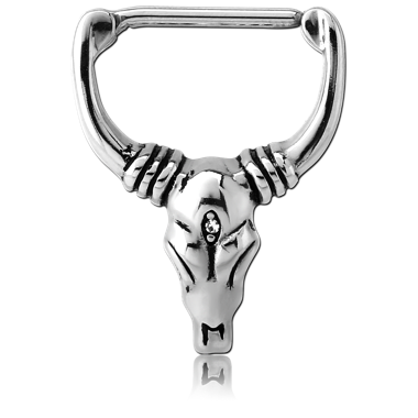 SURGICAL STEEL JEWELED NIPPLE CLICKER - BUFFALO