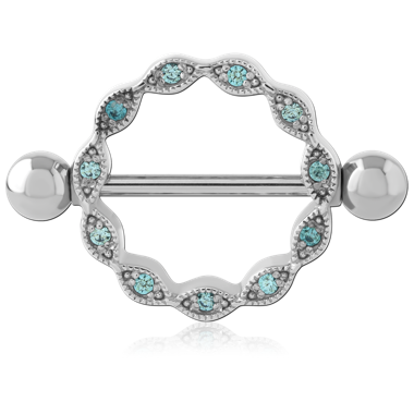 316L SURGICAL STEEL JEWELED NIPPLE SHIELD