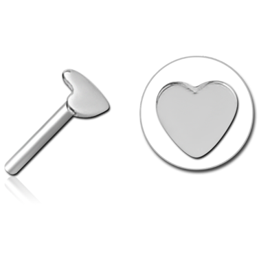 ANODISED TITANIUM THREADLESS ATTACHMENT - HEART