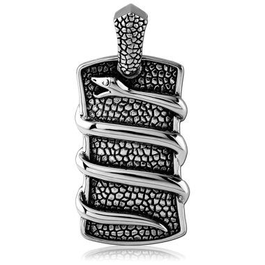 316L SURGICAL STEEL KOOL KATANA PENDANT - SNAKE WRAP TAG